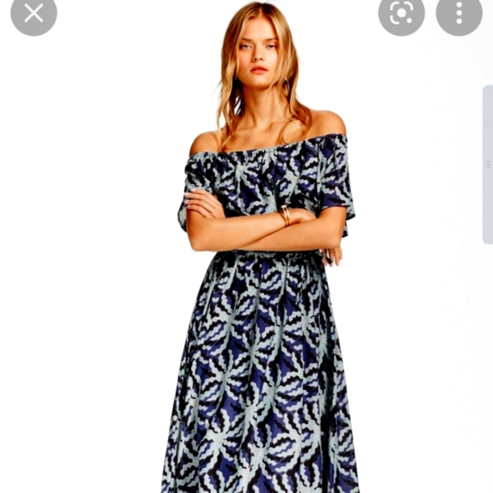 Silk and Cotton Maxi Dress - Size 8